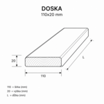 Hobľované rezivo AB 110x20x4000