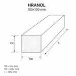 Hranol 100x100 mm