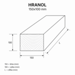 Hranol 150x100 mm