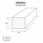 Hranol 150x150 mm