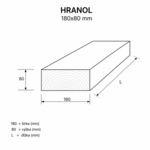 Hranol 180x80 mm
