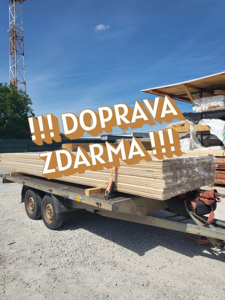 !!!AKCIA!!! DOPRAVA dreveného obkladu, dlážkovice (nad 35m2) a KVH hranolov (nad 1m3) ZDARMA.